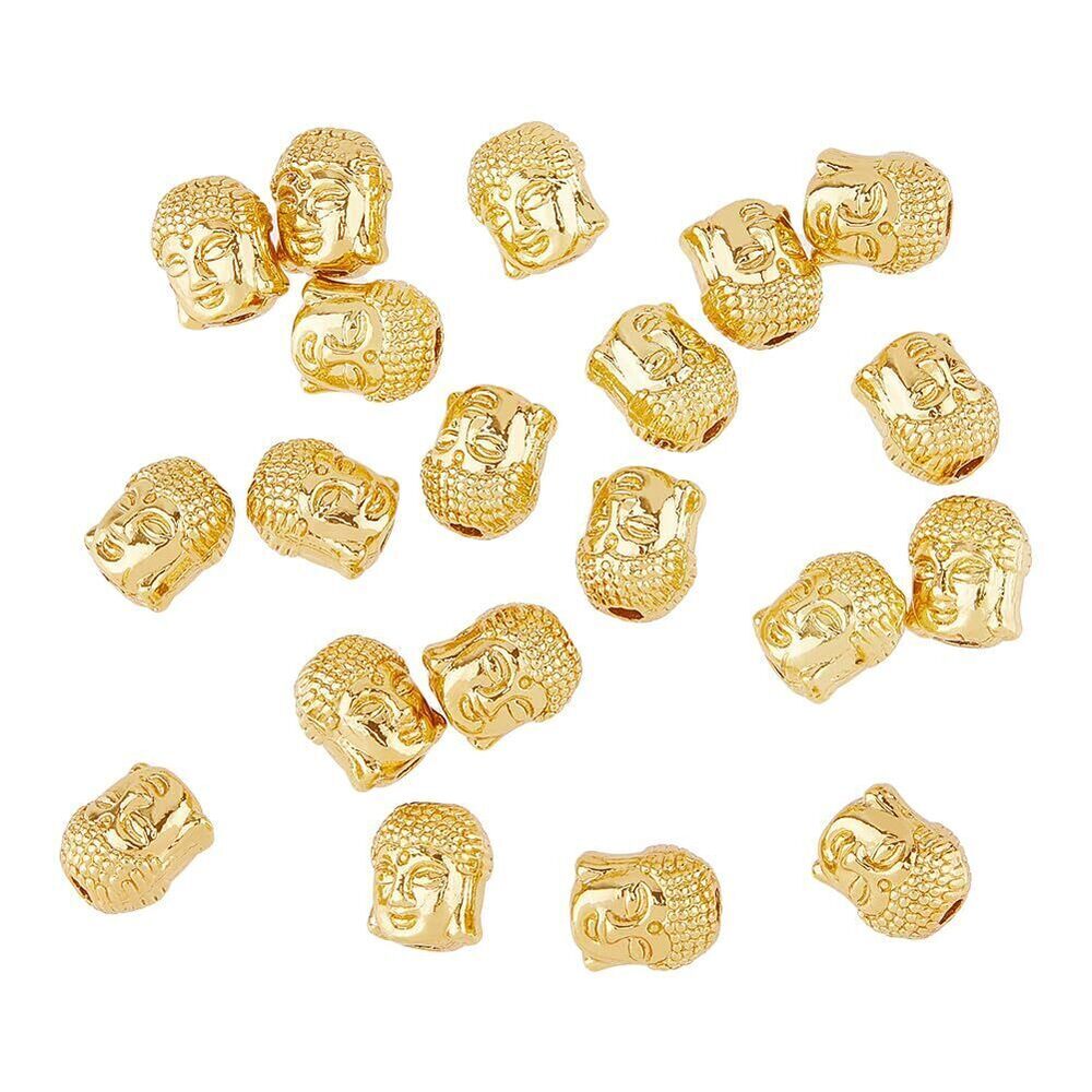 4361 20Pcs Gold Alloy Buddha Beads Buddhist Spacer Beads Real 18k Gold